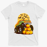 Funny Halloween Monster Truck T-Shirt - White