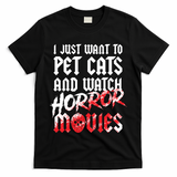 Cats Horror Movie Fan Halloween Horror Cat Lover Gifts T-Shirt