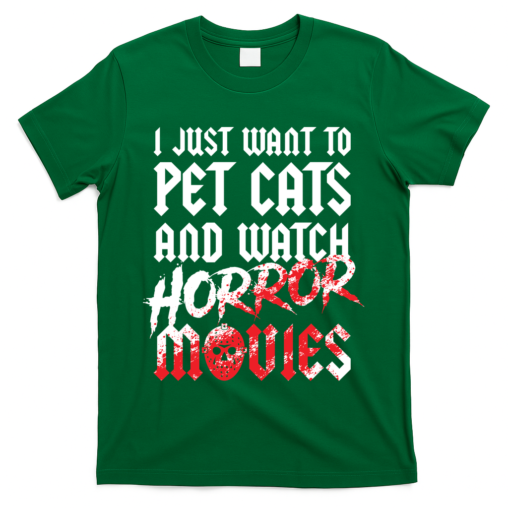Cats Horror Movie Fan Halloween Horror Cat Lover Gifts T-Shirt