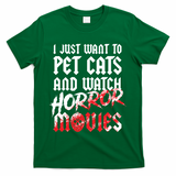 Cats Horror Movie Fan Halloween Horror Cat Lover Gifts T-Shirt