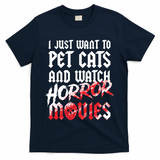 Cats Horror Movie Fan Halloween Horror Cat Lover Gifts T-Shirt