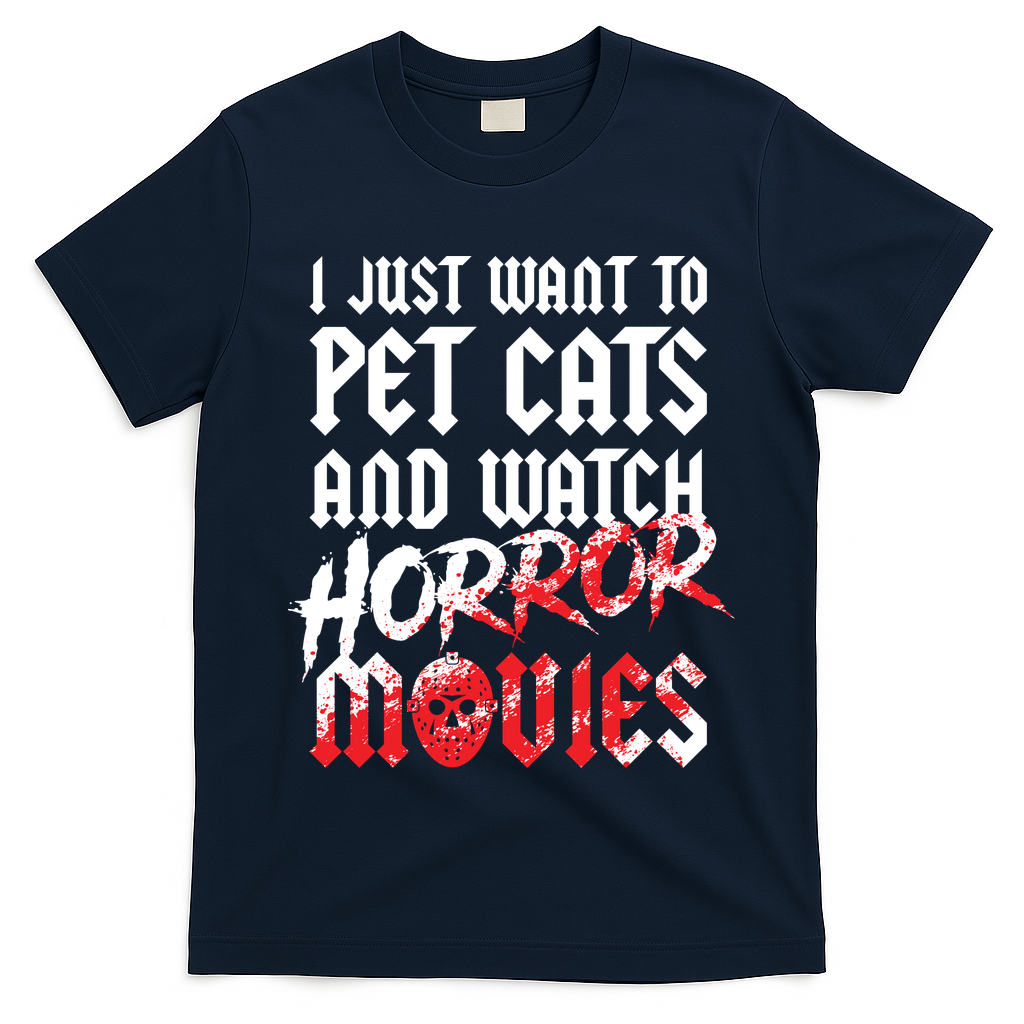 Cats Horror Movie Fan Halloween Horror Cat Lover Gifts T-Shirt