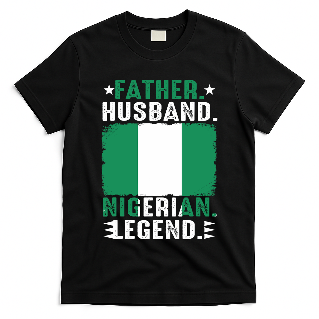 Father Husband Nigeria Father's Day Proud Dad Family Lover  T-Shirt