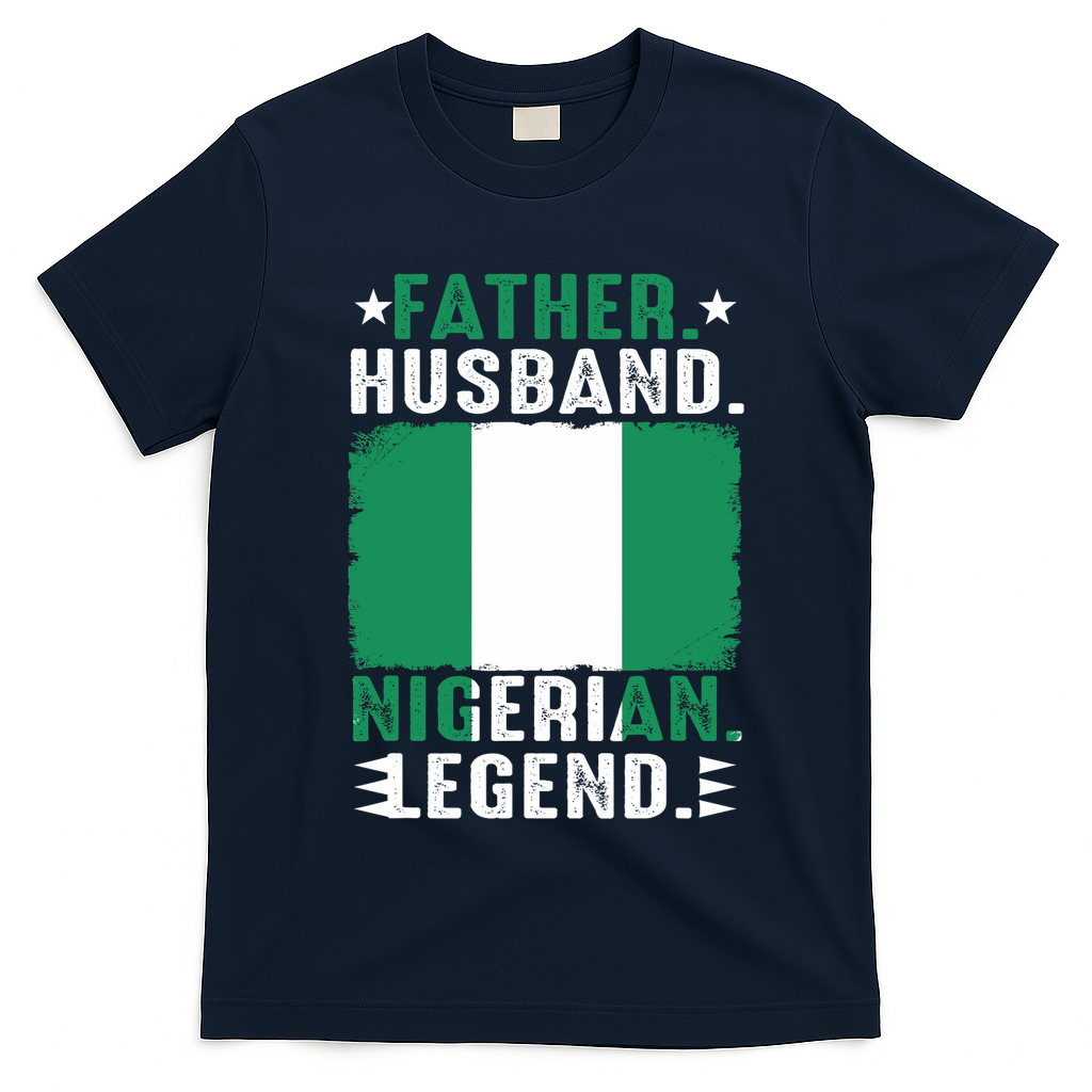 Father Husband Nigeria Father's Day Proud Dad Family Lover  T-Shirt