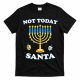 Funny Hanukkah Not Today Santa Jewish Chanukah T-Shirt - Black