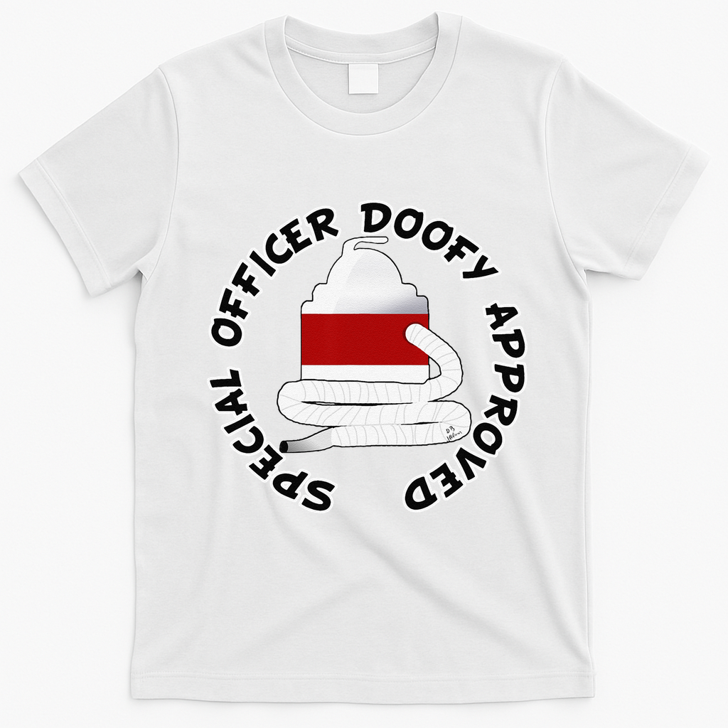 Funny Halloween Officer Doofy Costume Halloween Gift T-Shirt - White