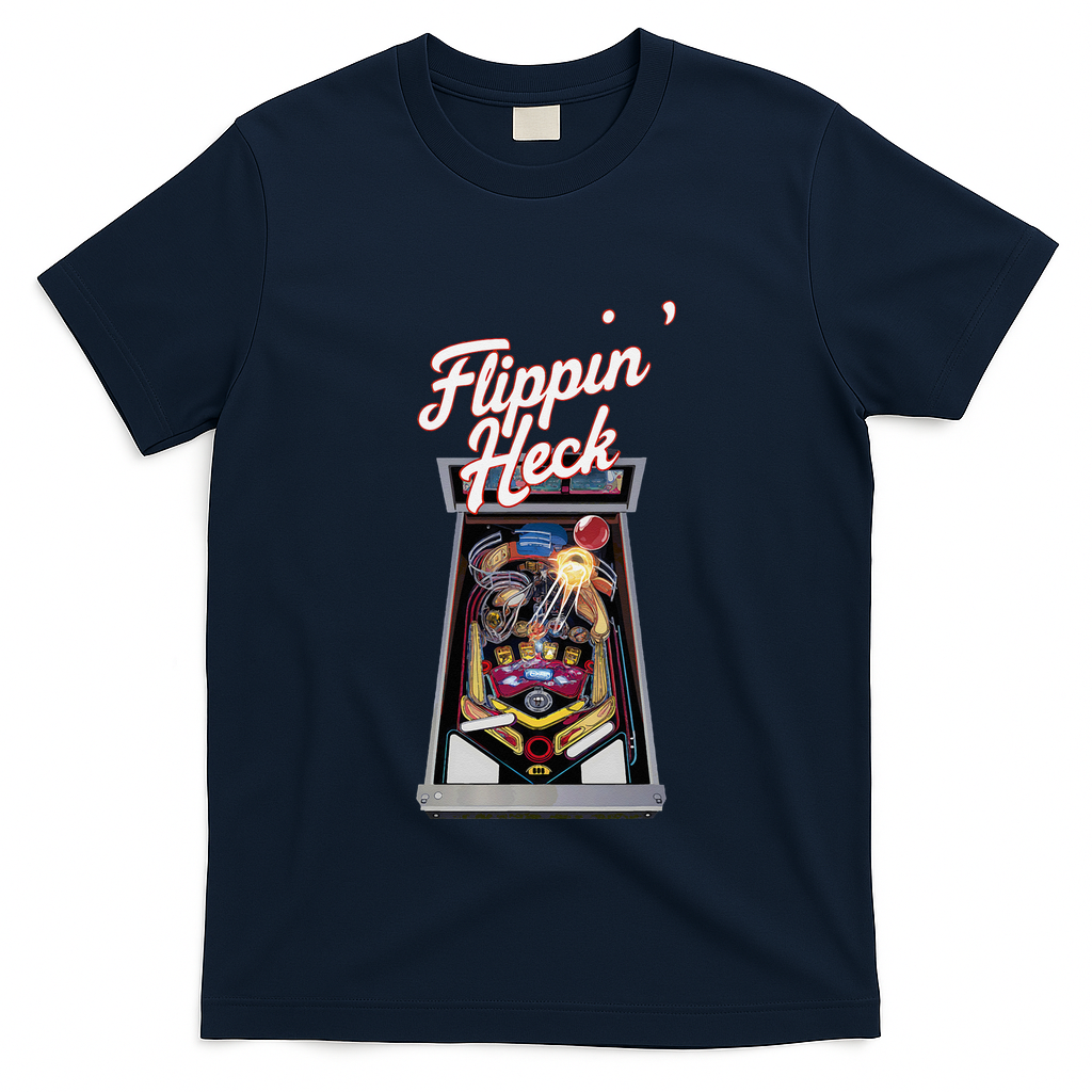 Flippin Heck Pinball Machine Gaming Arcade T-Shirt