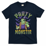 Funny Halloween Party Monster Frankenstein T-Shirt - Navy Blue
