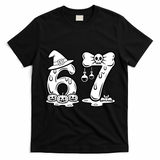 Funny Halloween Six Seven 67 Meme 6-7 T-Shirt - Black