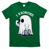 Funny Halloween Workout Ghost Exorcise Fitness Shirt T-Shirt - Irish Green