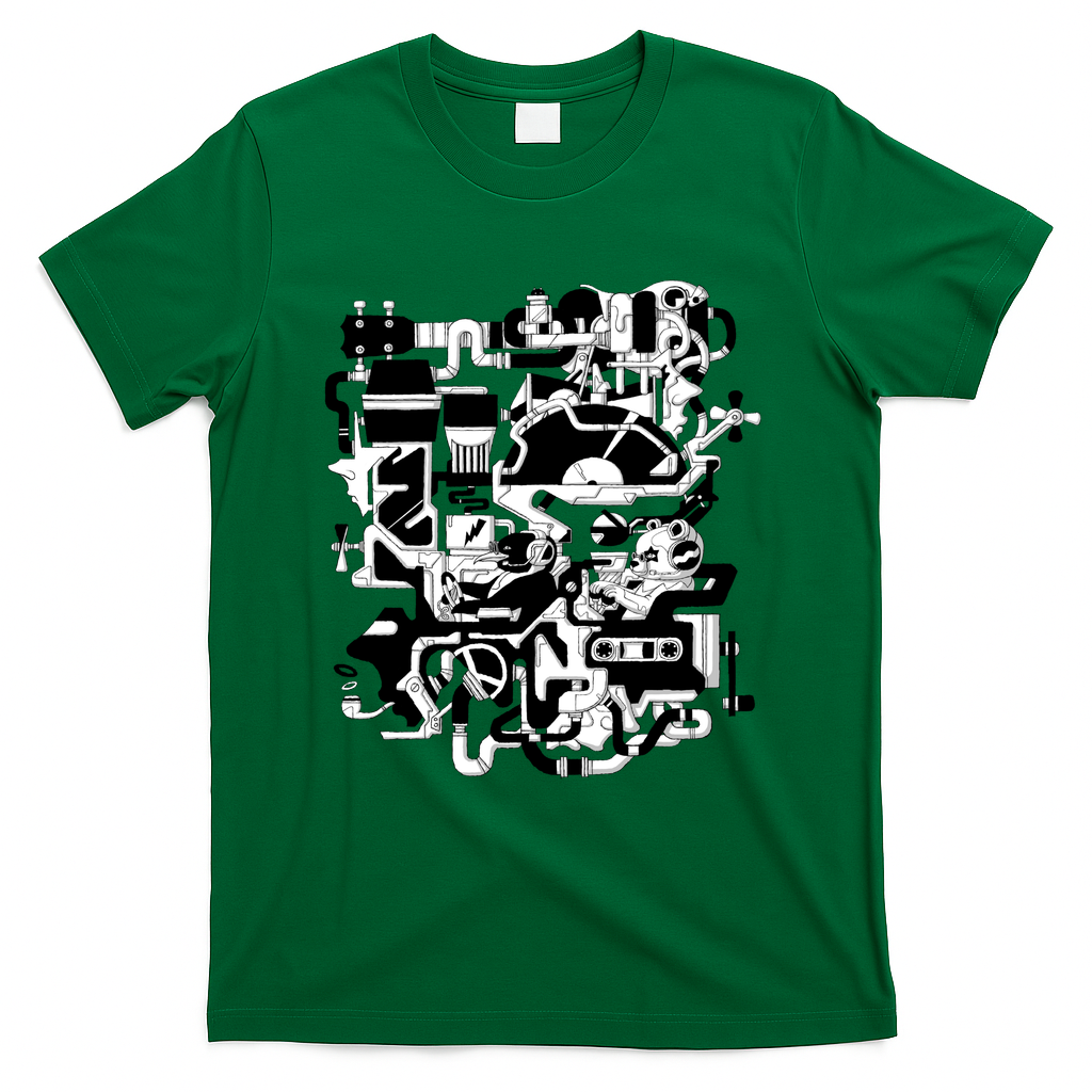 Flying in black and white dream - Green