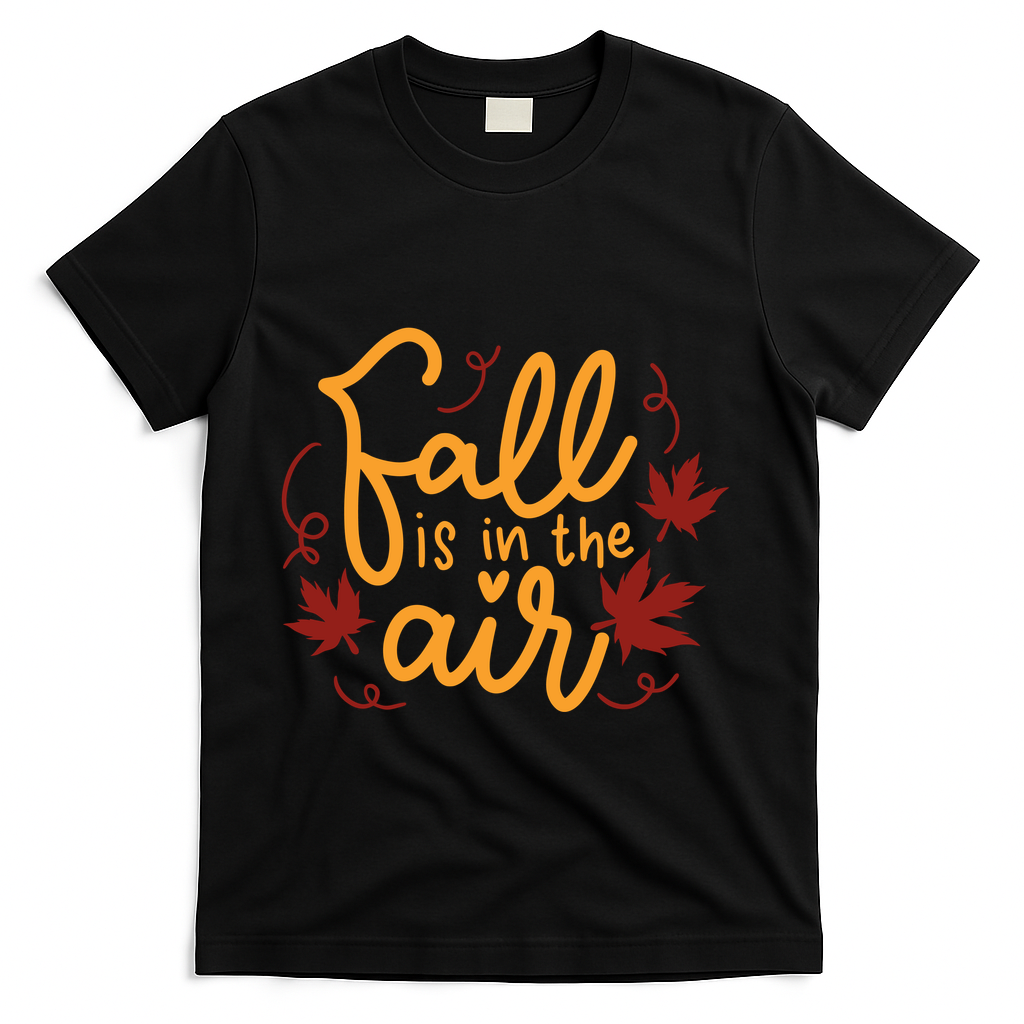 Fall Is In The Air Nature Cute T-Shirt - Black
