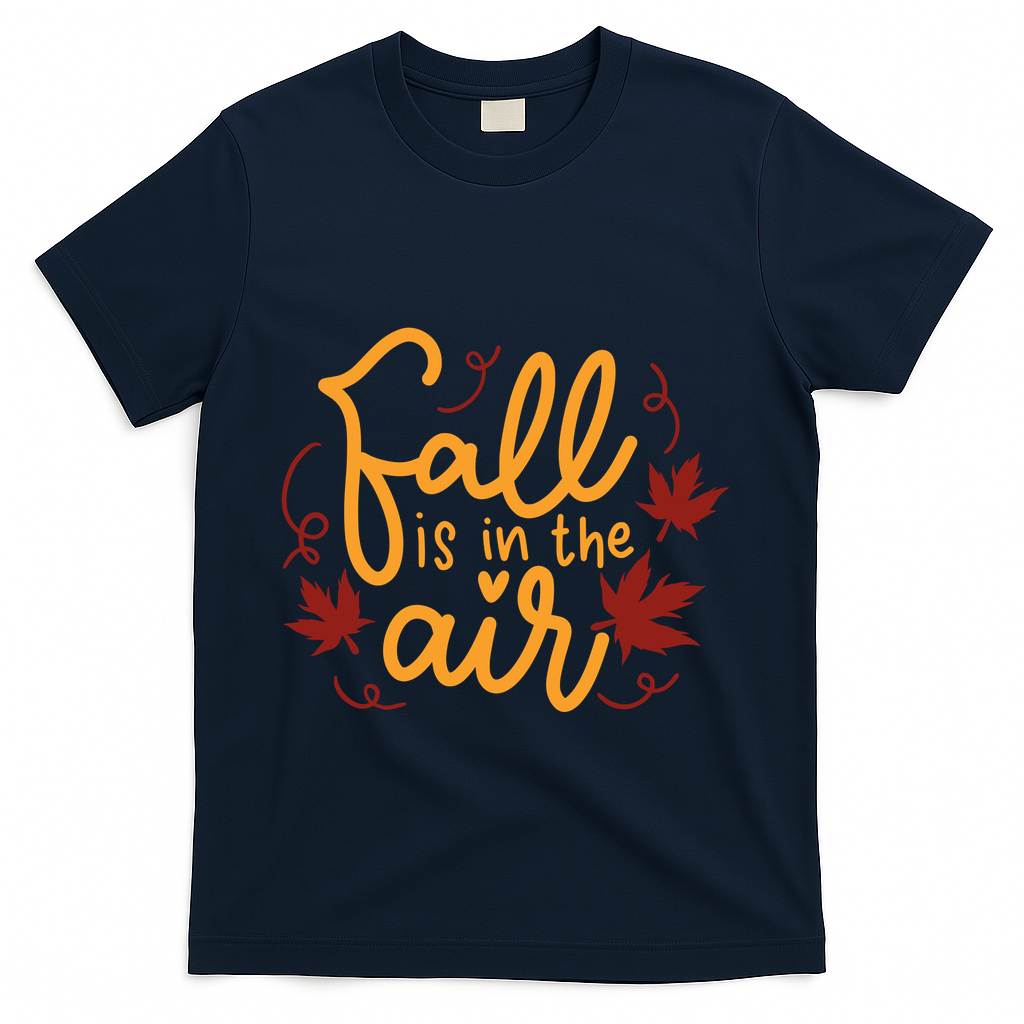 Fall Is In The Air Nature Cute T-Shirt - Navy