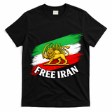 Free Iran Iranian Flag Lion T-Shirt