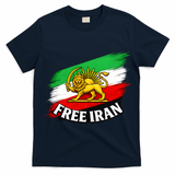 Free Iran Iranian Flag Lion T-Shirt