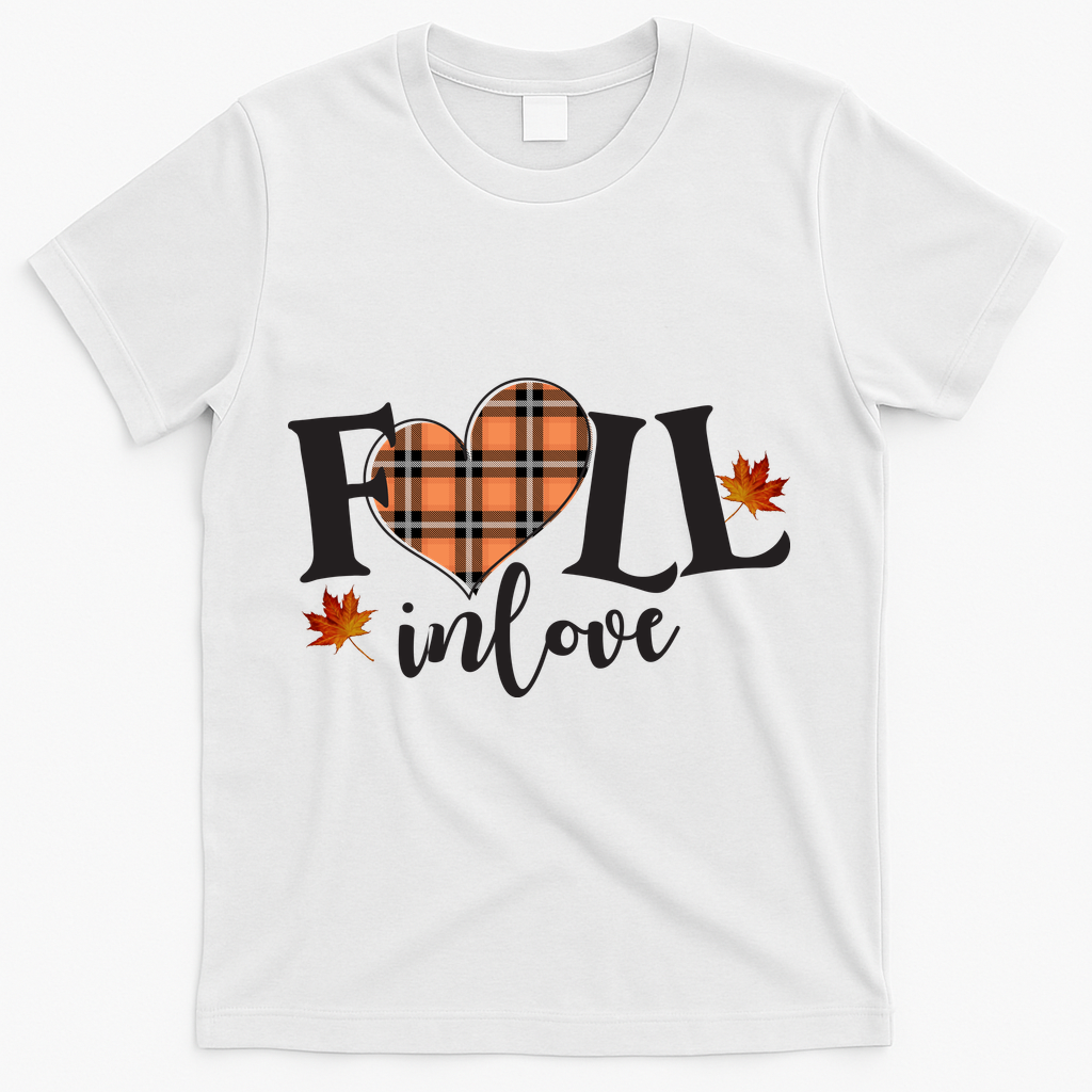 Fall In Love Cute Gift T-Shirt - White