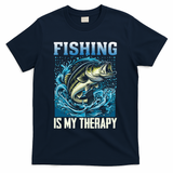 Fishing Is My Therapy T-Shirt - Navy