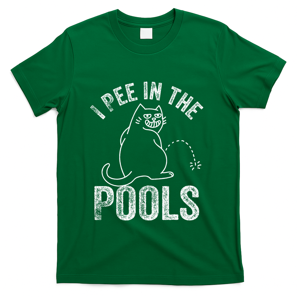 Funny I Pee In Pools Summer Vacation Men Women T-Shirt - Green