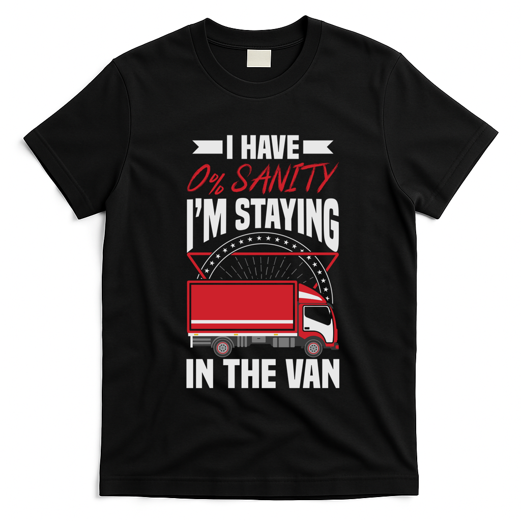 Funny IM Staying In Tha Van Phasmophobia Gift T-Shirt - Black