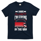 Funny IM Staying In Tha Van Phasmophobia Gift T-Shirt - Navy Blue