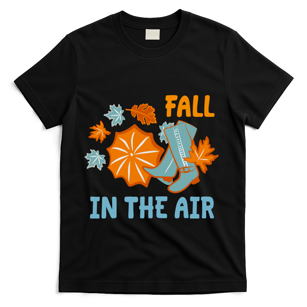 Fall In The Air Nature Cute T-Shirt - Black