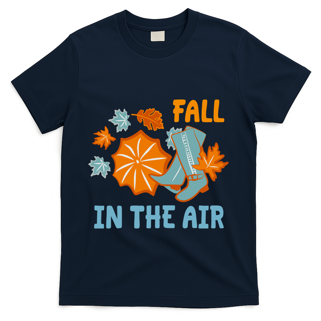 Fall In The Air Nature Cute T-Shirt - Navy