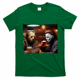 Funny Jason And Michael Halloween Drink Beer T-Shirt - Irish Green