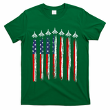 Fighter Jet Airplane USA Flag 4th Of July Patriotic T-Shirt
