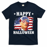 Funny Joe Biden 4th Of July Happy Halloween T-Shirt - Navy Blue