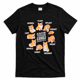 Funny Know Your Corgi Shapes Cute Welsh Dog Lover T-Shirt - Black