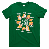 Funny Know Your Corgi Shapes Cute Welsh Dog Lover T-Shirt - Irish Green