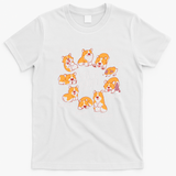 Funny Know Your Corgi Shapes Cute Welsh Dog Lover T-Shirt - White