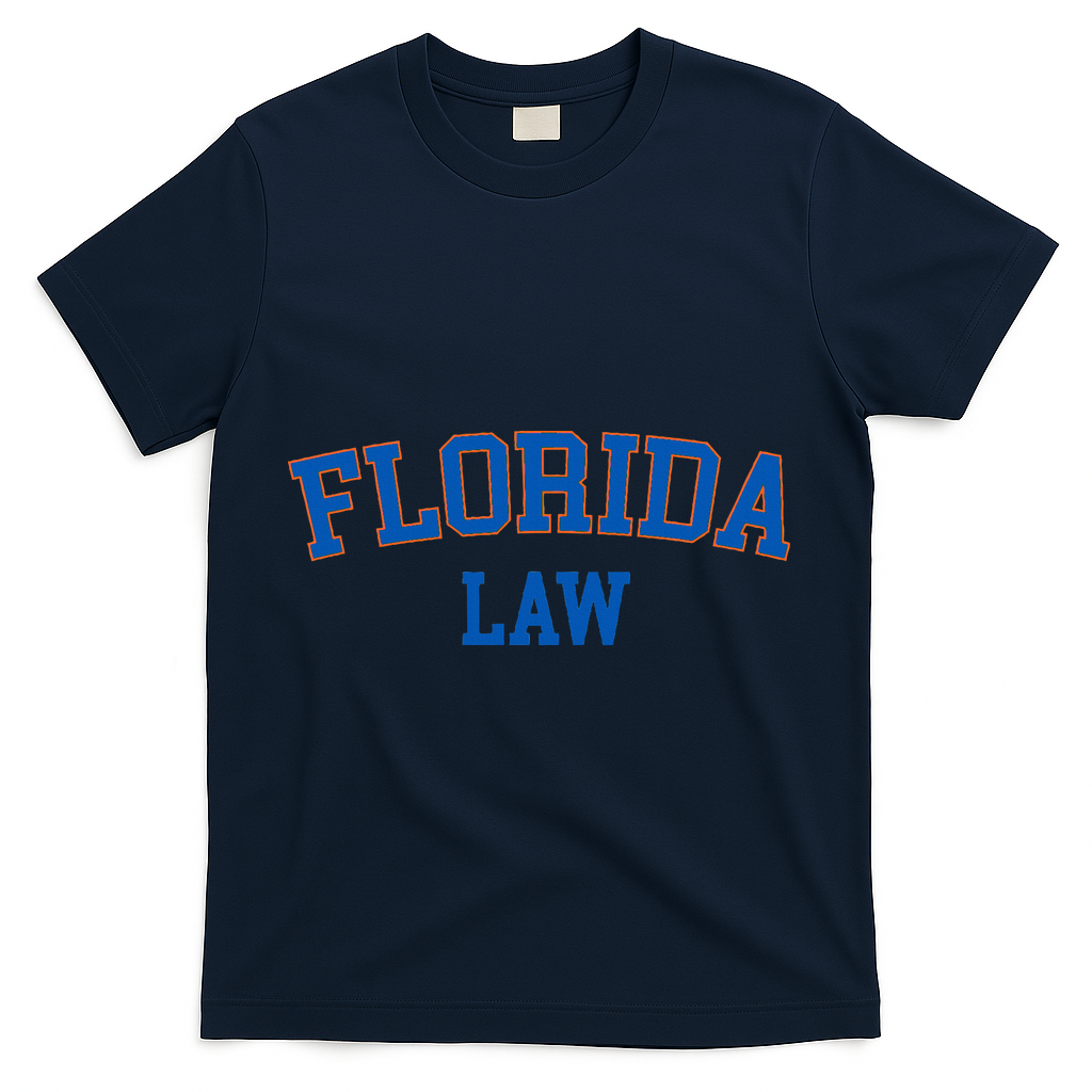 Florida Law Florida Bar Graduate Gift Lawyer College T-Shirt - Navy