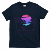 Fort Lauderdale Florida Beach Vacation Retro Vintage Sunset Gift T-Shirt