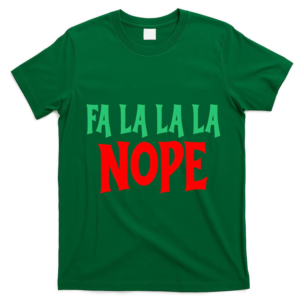 Fa La La La Nope T-Shirt - Irish Green