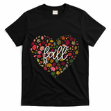 Fall Lover Nature Heart T-Shirt - Black