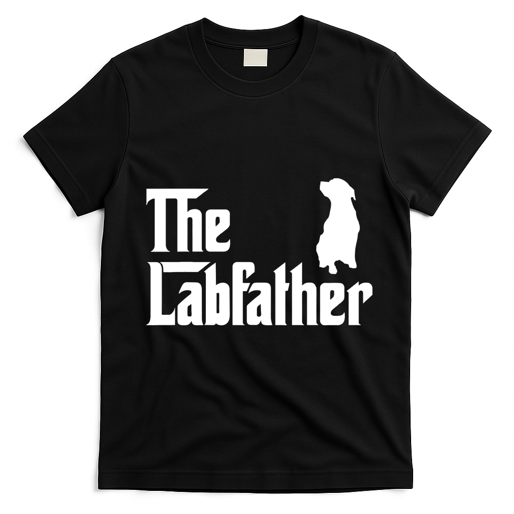 Funny Labrador Owner The Labfather Lab Father Gift T-Shirt - Black