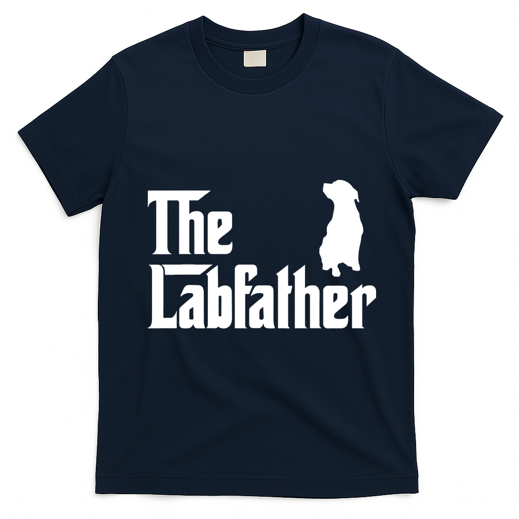 Funny Labrador Owner The Labfather Lab Father Gift T-Shirt - Navy Blue