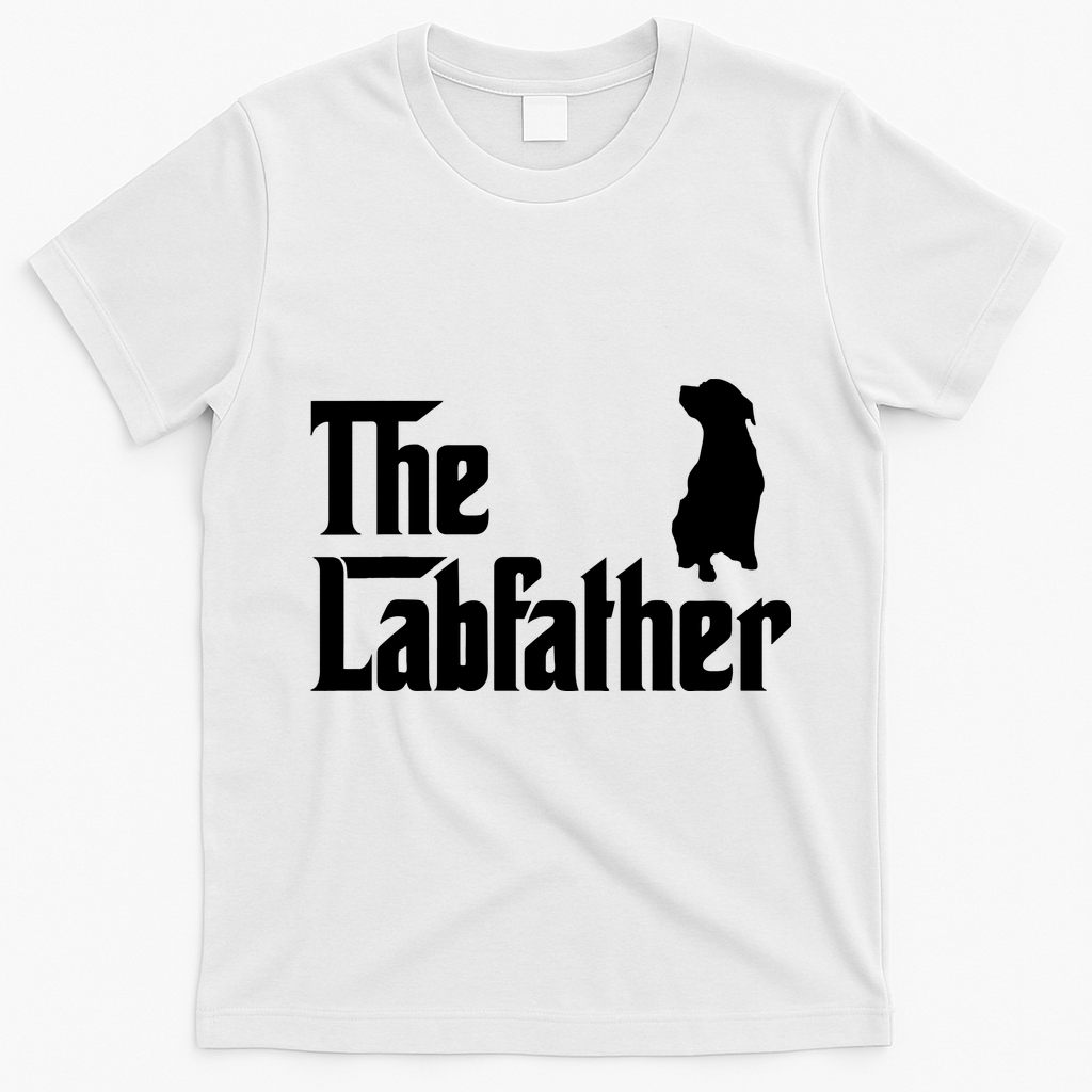 Funny Labrador Owner The Labfather Lab Father Gift T-Shirt - White