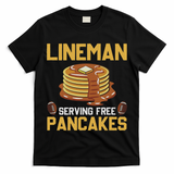 Football Lineman Serving Pancakes Daily Offensive Lineman T-Shirt