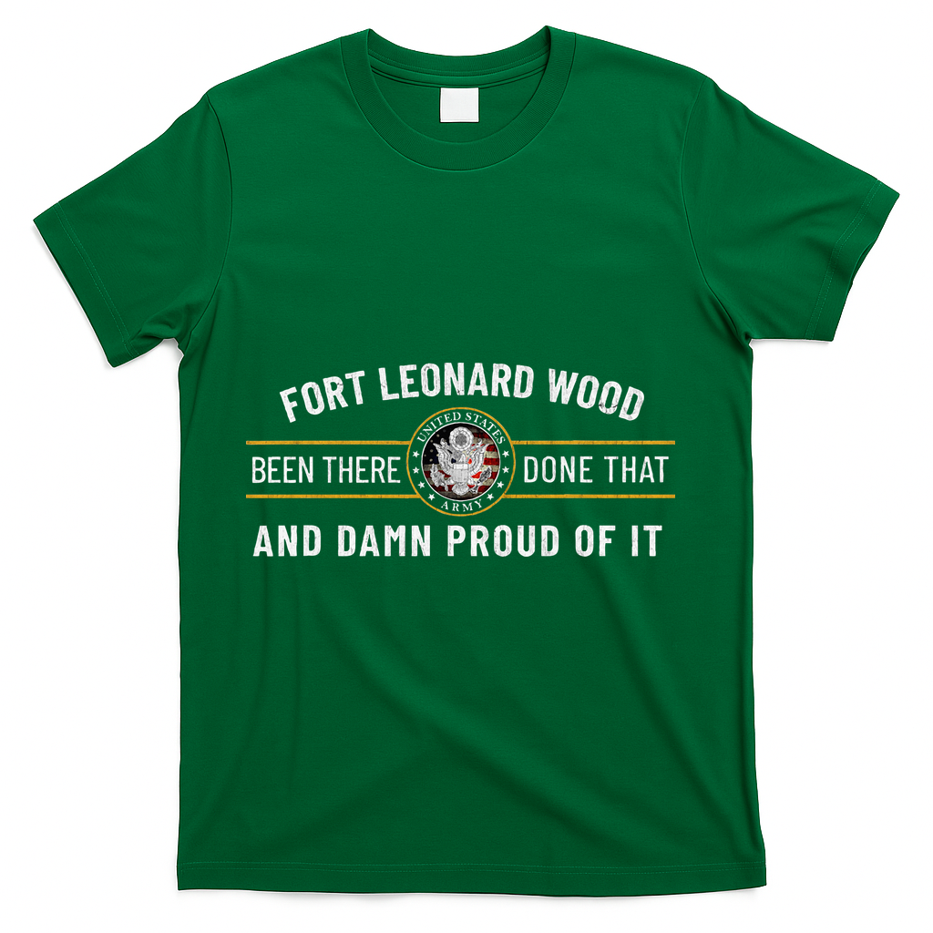Fort Leonard Wood Missouri Basic Training Alumni Vintage T-Shirt - Green