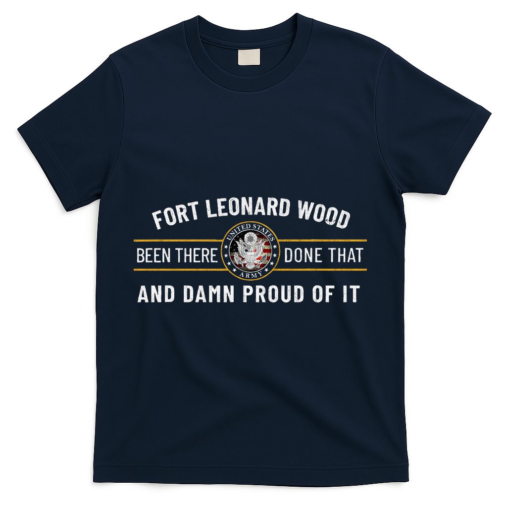 Fort Leonard Wood Missouri Basic Training Alumni Vintage T-Shirt - Navy
