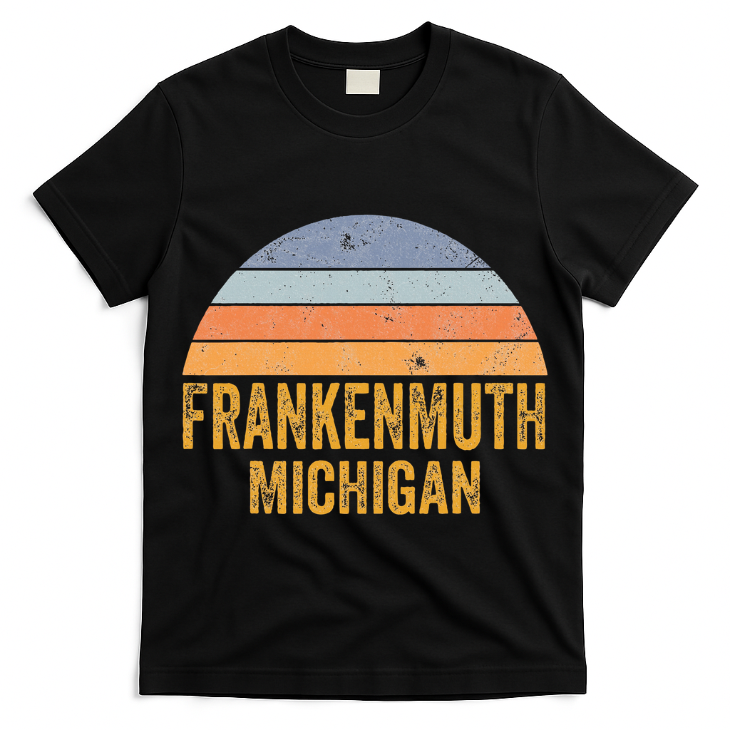 Frankenmuth Michigan 70s 80s Vintage Distressed Retro T-Shirt