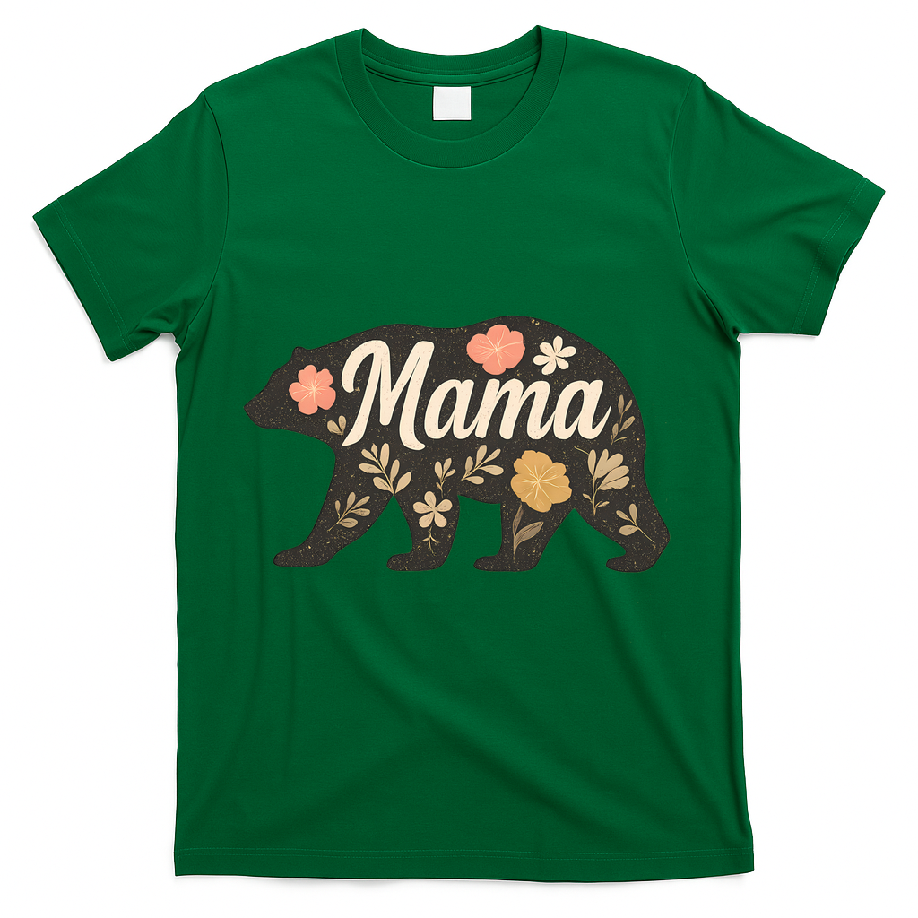 Floral Mama Bear T-Shirt