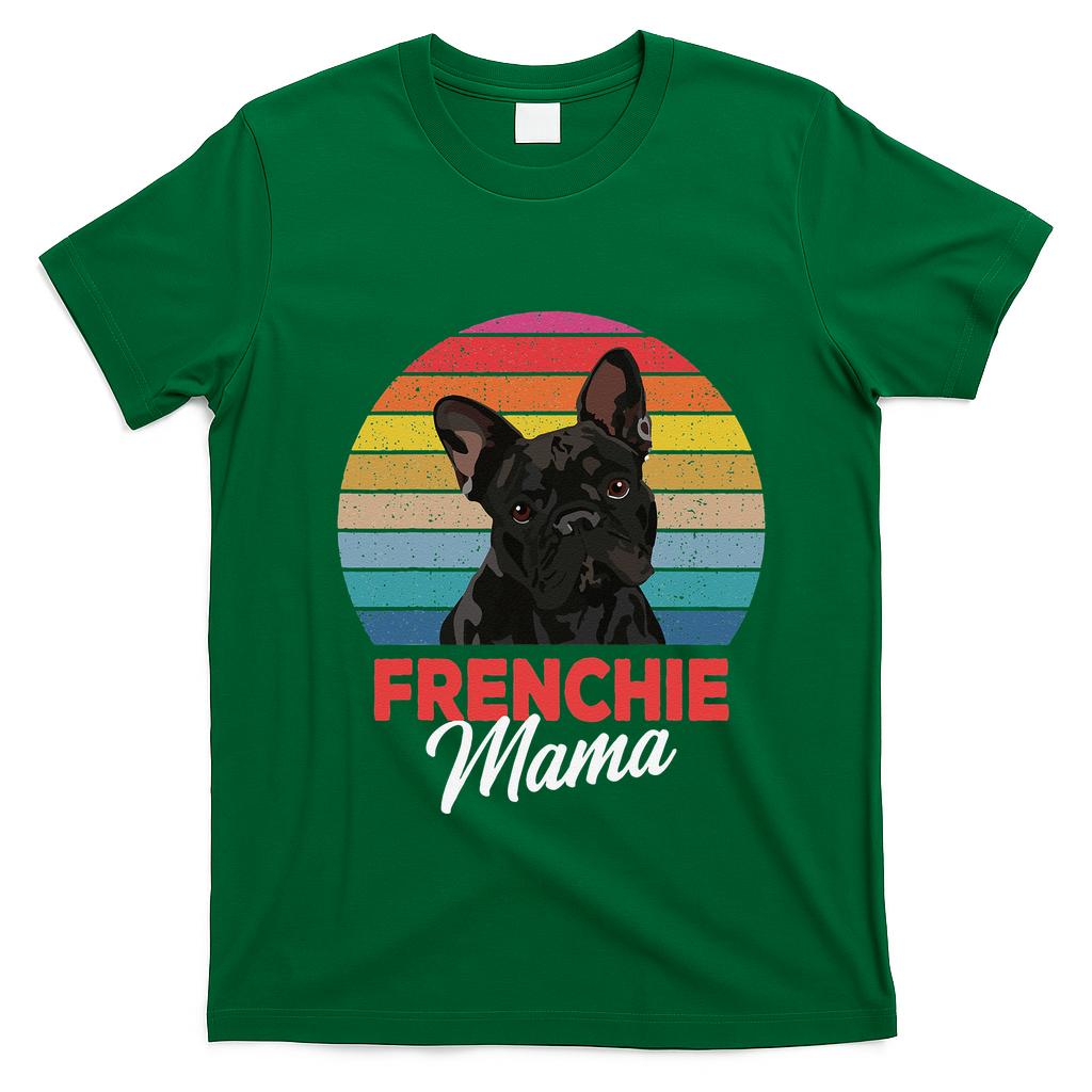 Frenchie Mama Cute French Bulldog Dog Mom Funny Gift T-Shirt - Irish Green