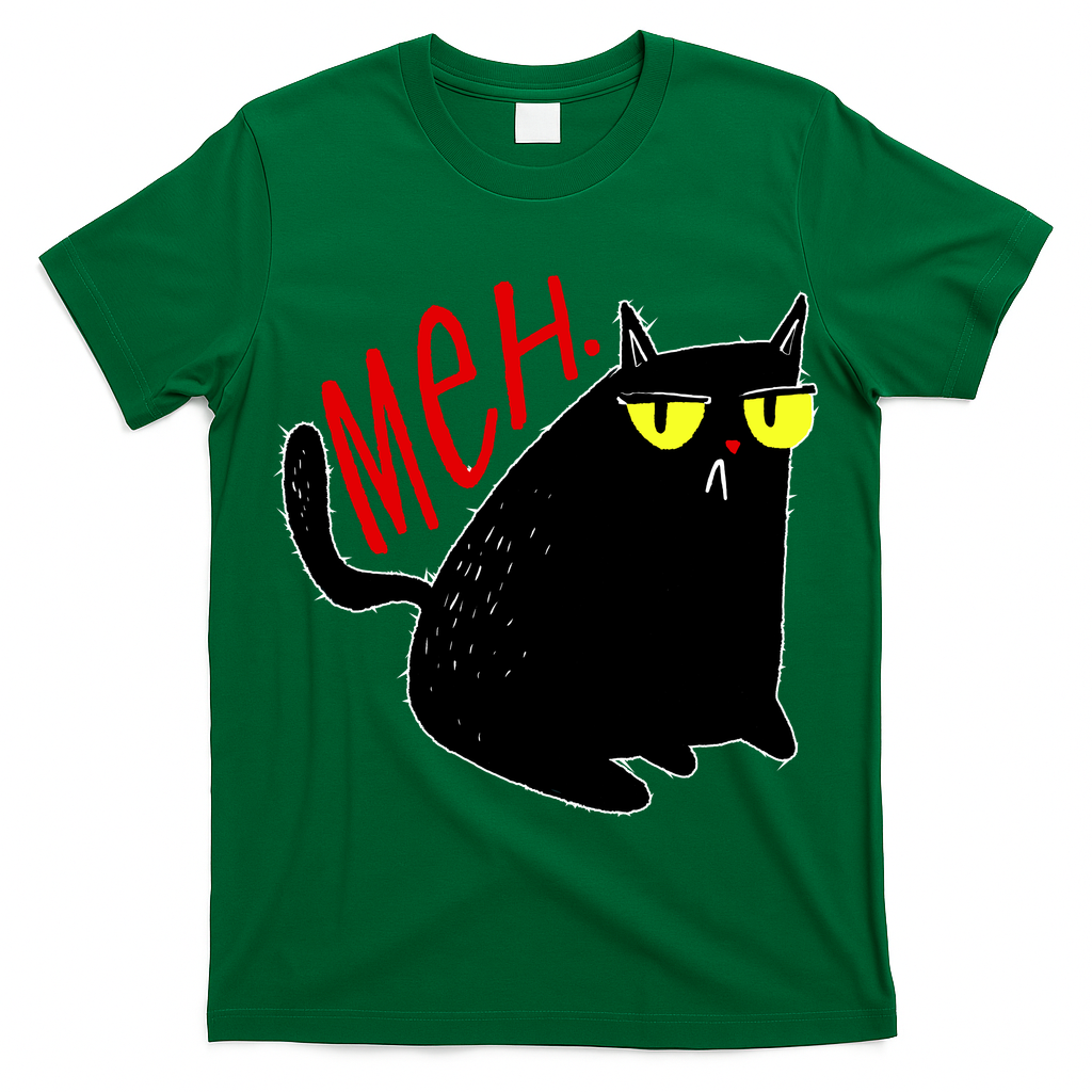 Funny Meh. Cat Meme For Cat Lovers T-Shirt