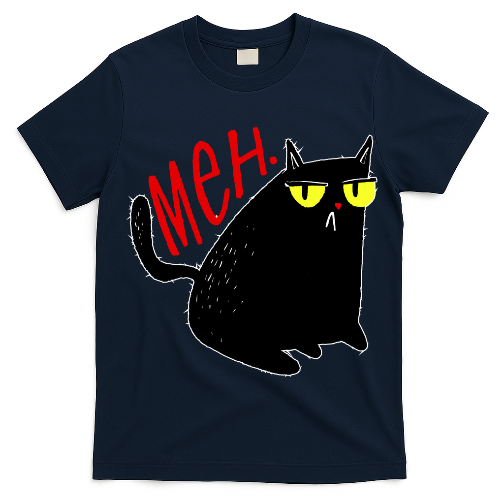 Funny Meh. Cat Meme For Cat Lovers T-Shirt