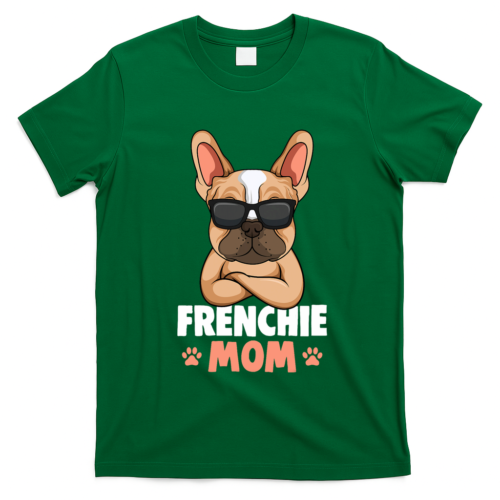 Frenchie Mom French Bulldog Dog T-Shirt - Irish Green