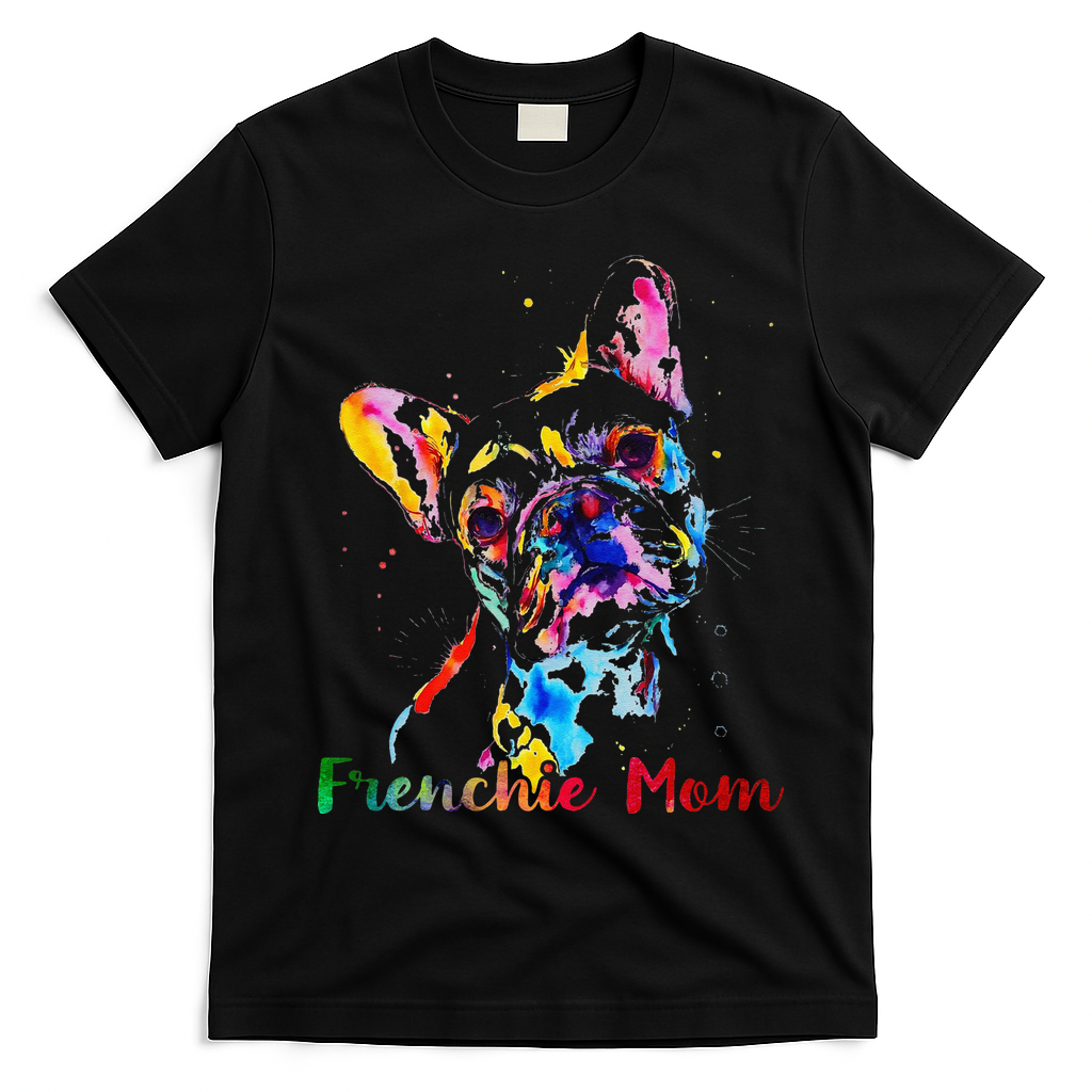 Frenchie Mom French Bulldog Dog Lovers Mothers Day T-Shirt - Black