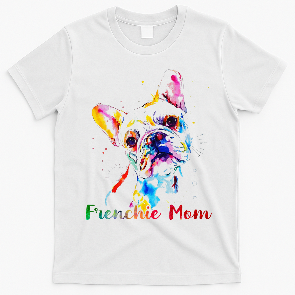 Frenchie Mom French Bulldog Dog Lovers Mothers Day T-Shirt - White